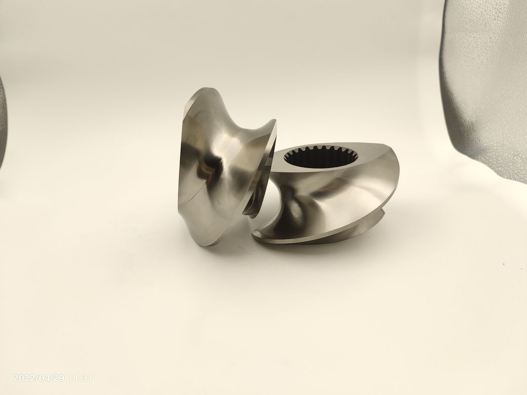 ツインスクリューエクストルーダー granulator アクセサリー 12mm -300mm から Covey スクリューエレメントをメッシュする