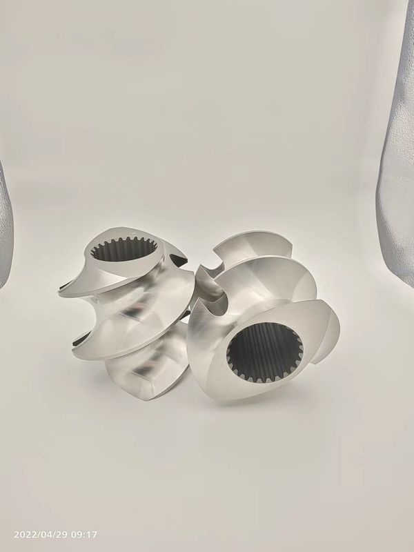 ツインスクリューエクストルーダー granulator アクセサリー 12mm -300mm から Covey スクリューエレメントをメッシュする