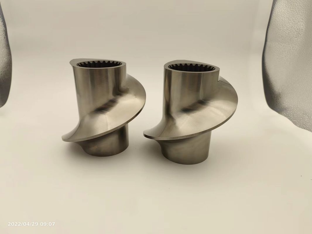 ツインスクリューエクストルーダー granulator アクセサリー 12mm -300mm から Covey スクリューエレメントをメッシュする