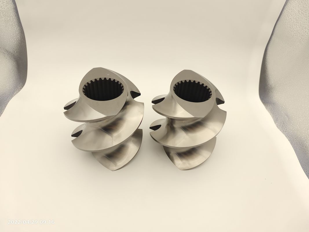 高性能のツインスクロールエクストルーダー部品 合金輸入WR5素材 スクリューエレメント