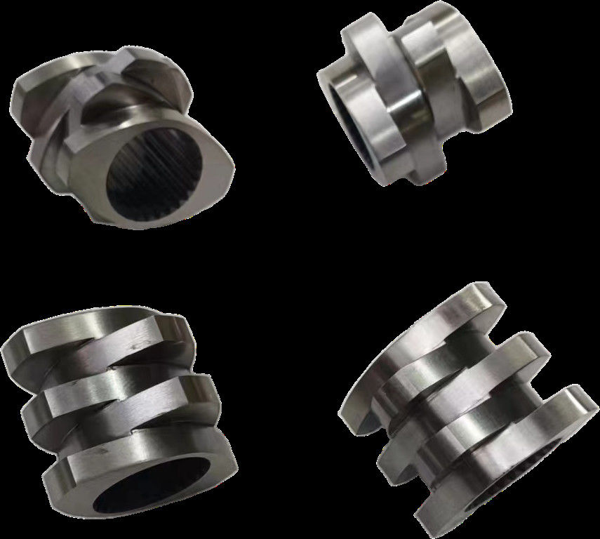 溶融領域 ツインスクロールエクストルーダー部品 30° 45° 60° 90° 角度 スクロール 71mm OD