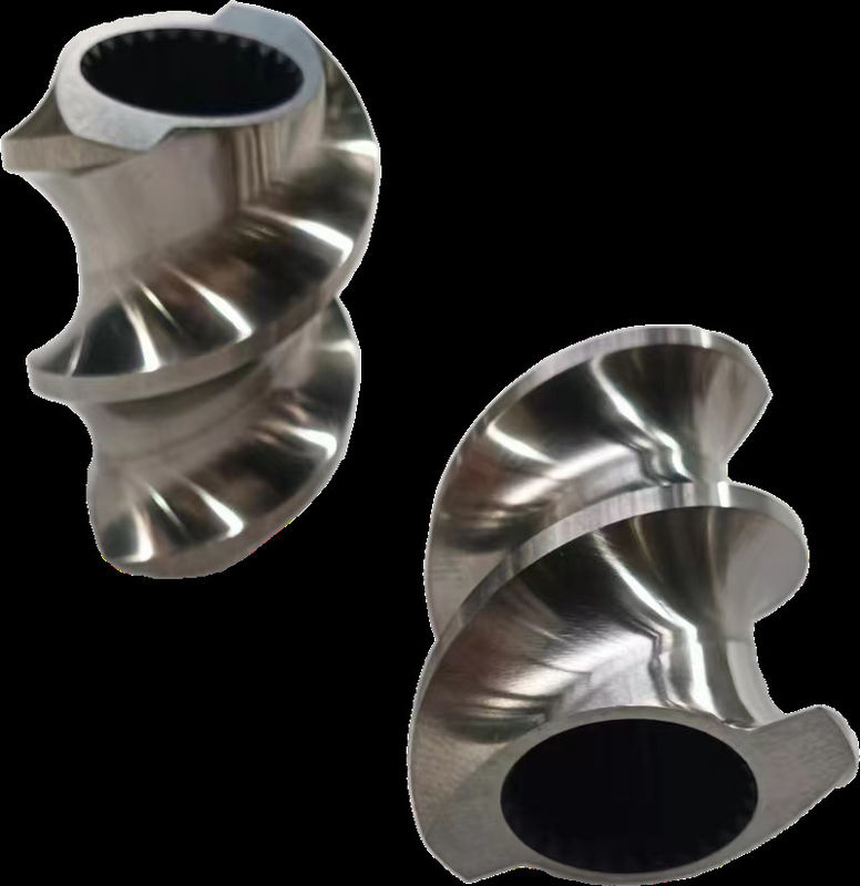 溶融領域 ツインスクロールエクストルーダー部品 30° 45° 60° 90° 角度 スクロール 71mm OD
