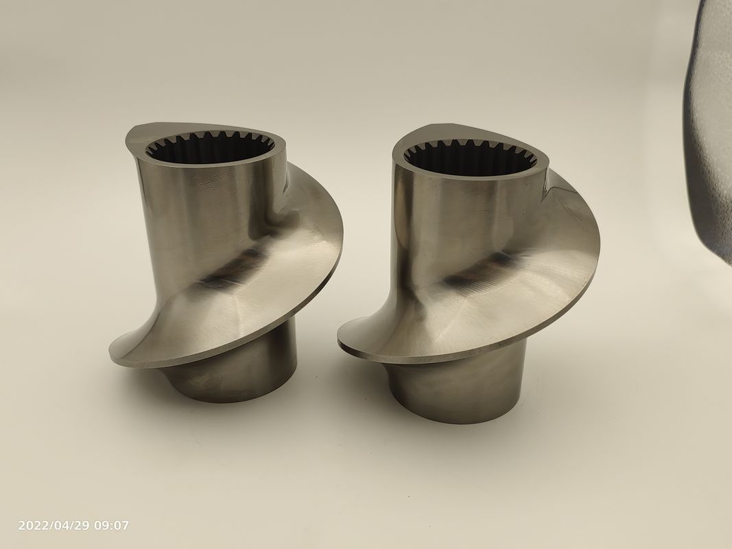 OD 50.5mm メタル カラー キャメル エクストルーダー プラスチック 機械用のスクリュー エレメント