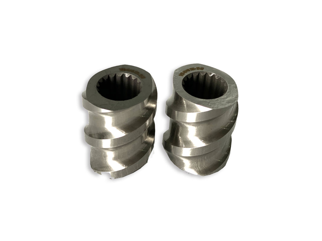 プラスチックマシン 58mm ツインスクリューエクストルーダー 直角 スライン エクストルーダー M 1 とスクリューエレメント