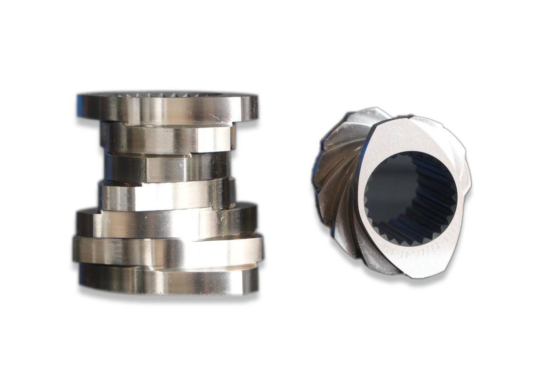 スクロールエレメント スクロールバレル スクロールパーツ CTEツインスクロールエクストルーダーマシン用のシャフト