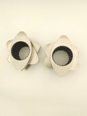 600rpm カスタマイズされたツインスクリューエクストルーダー部品 螺紋ブロック プラスチック Granulator アクセサリー